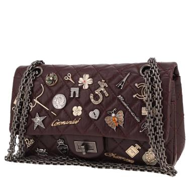 Bolso bandolera Chanel  2.55 en cuero acolchado color burdeos