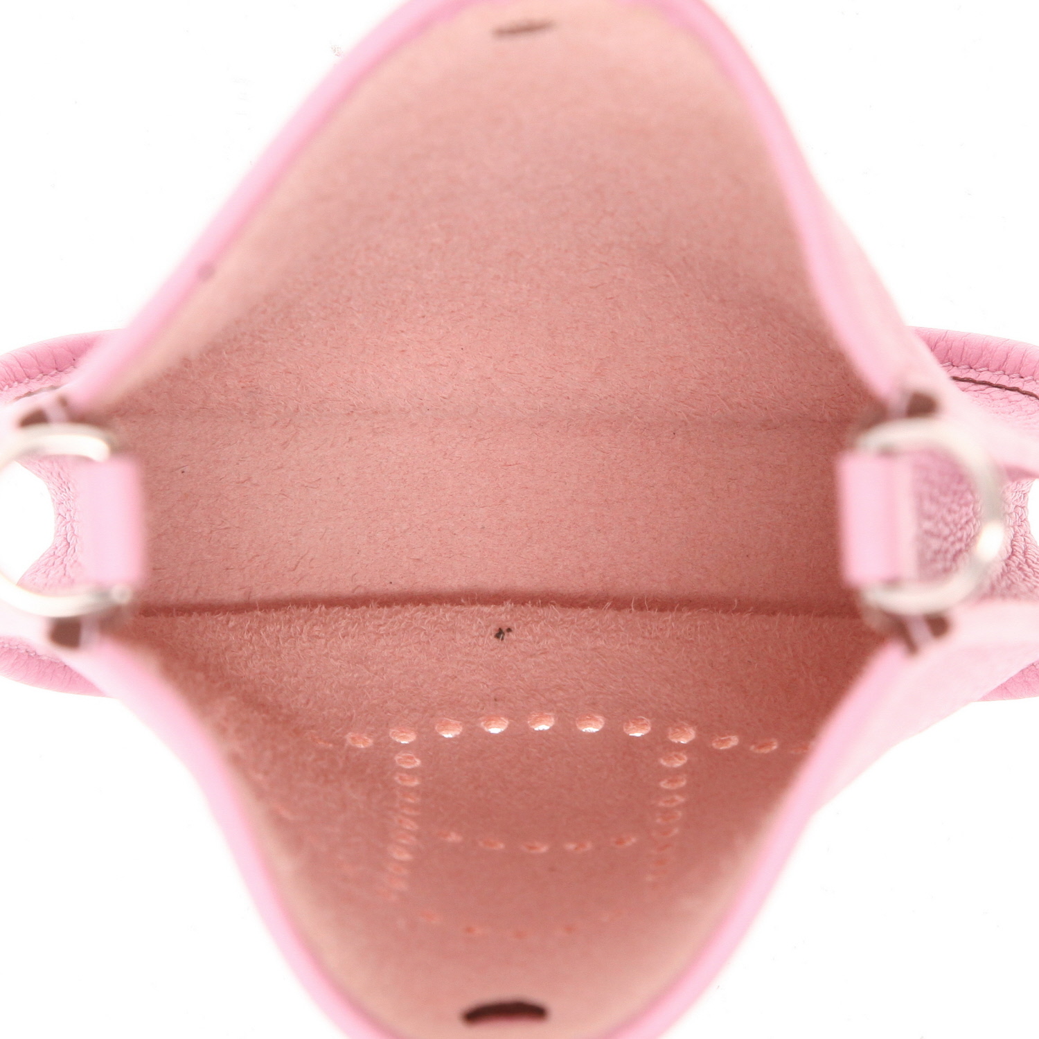 Borsa a tracolla Hermès  Mini Evelyne in pelle taurillon clemence Mauve Sylvestre - Detail D3