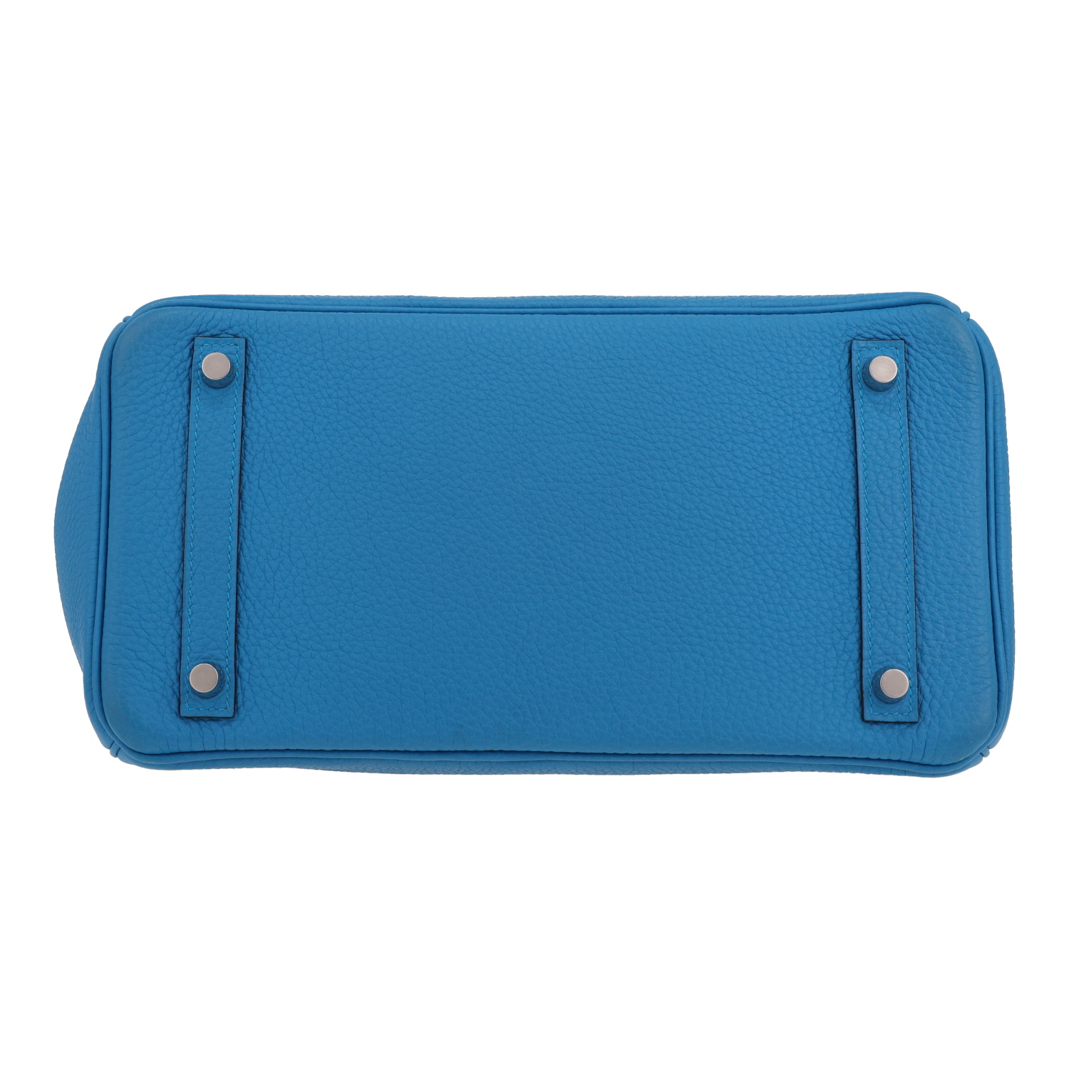 Borsa Hermès  Birkin 30 cm in pelle togo blu - Detail D1