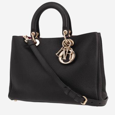 Dior  Diorissimo handbag  in black grained leather