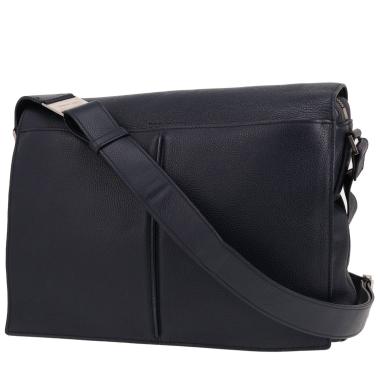 Sac bandoulière Dior  Messenger en cuir grainé bleu-marine