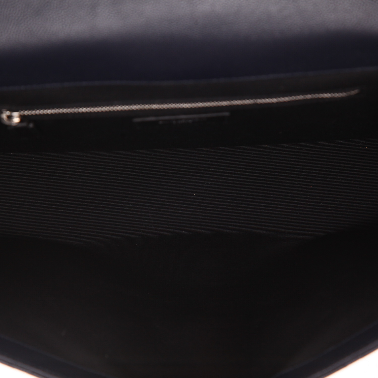 Saint Laurent  Envelope handbag  in navy blue quilted grained leather - Detail D3
