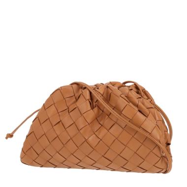 Bolso bandolera Bottega Veneta  Pouch mini  en cuero intrecciato marrón