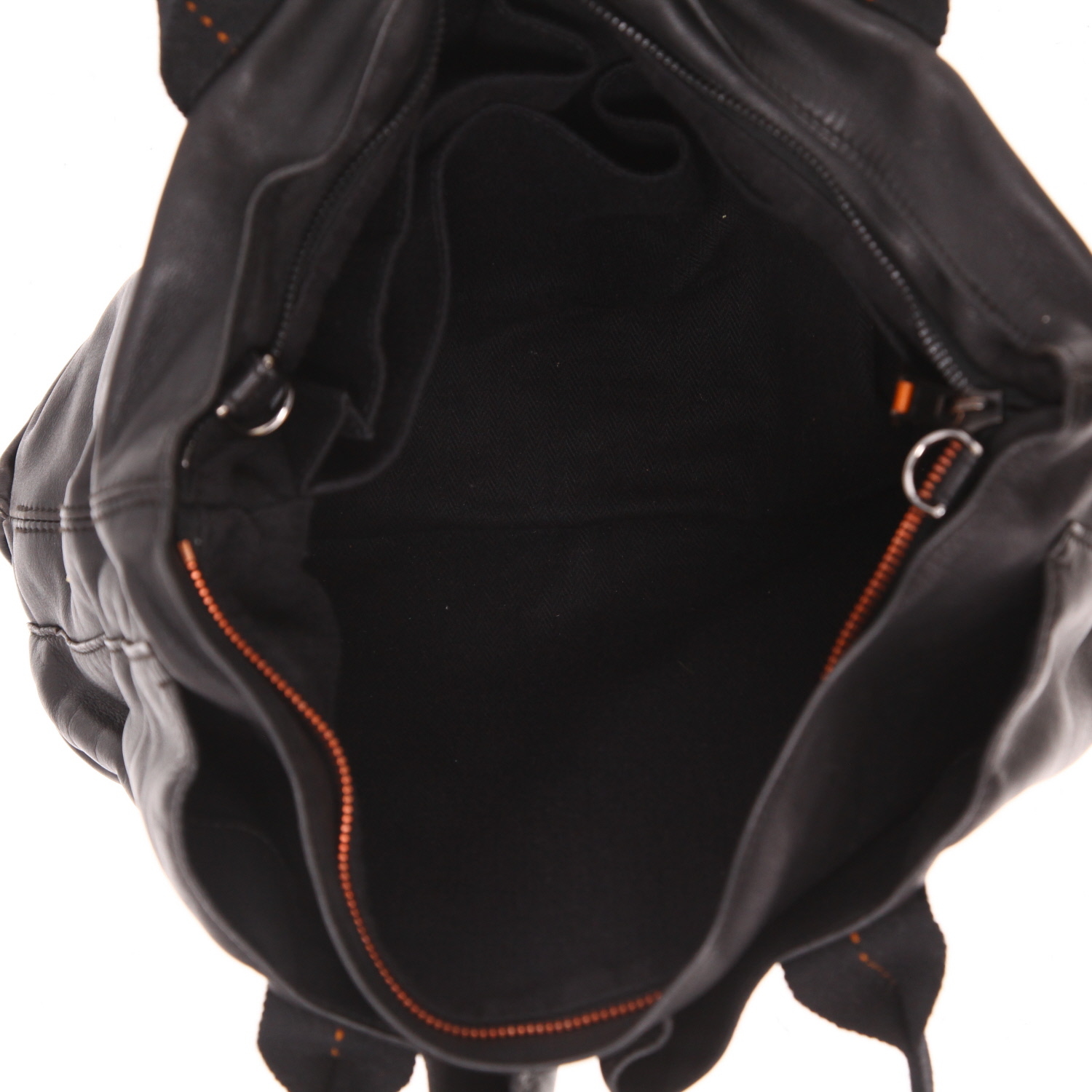 Borsa Hermès  Caravane in pelle Swift nera e tela nera - Detail D3