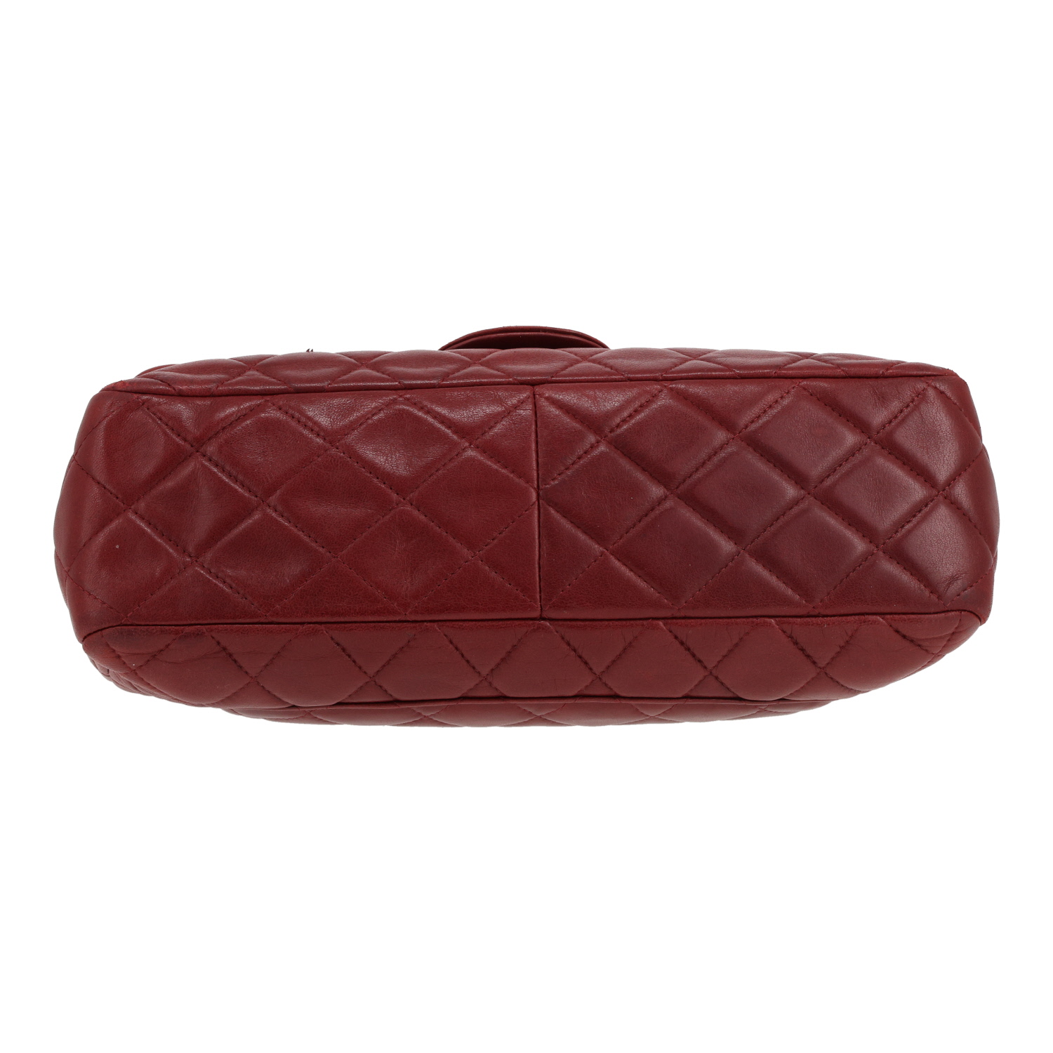 Bolso de mano Chanel  Timeless en cuero acolchado color burdeos - Detail D1