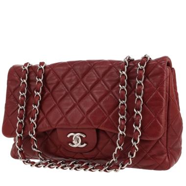 Bolso de mano Chanel  Timeless en cuero acolchado color burdeos