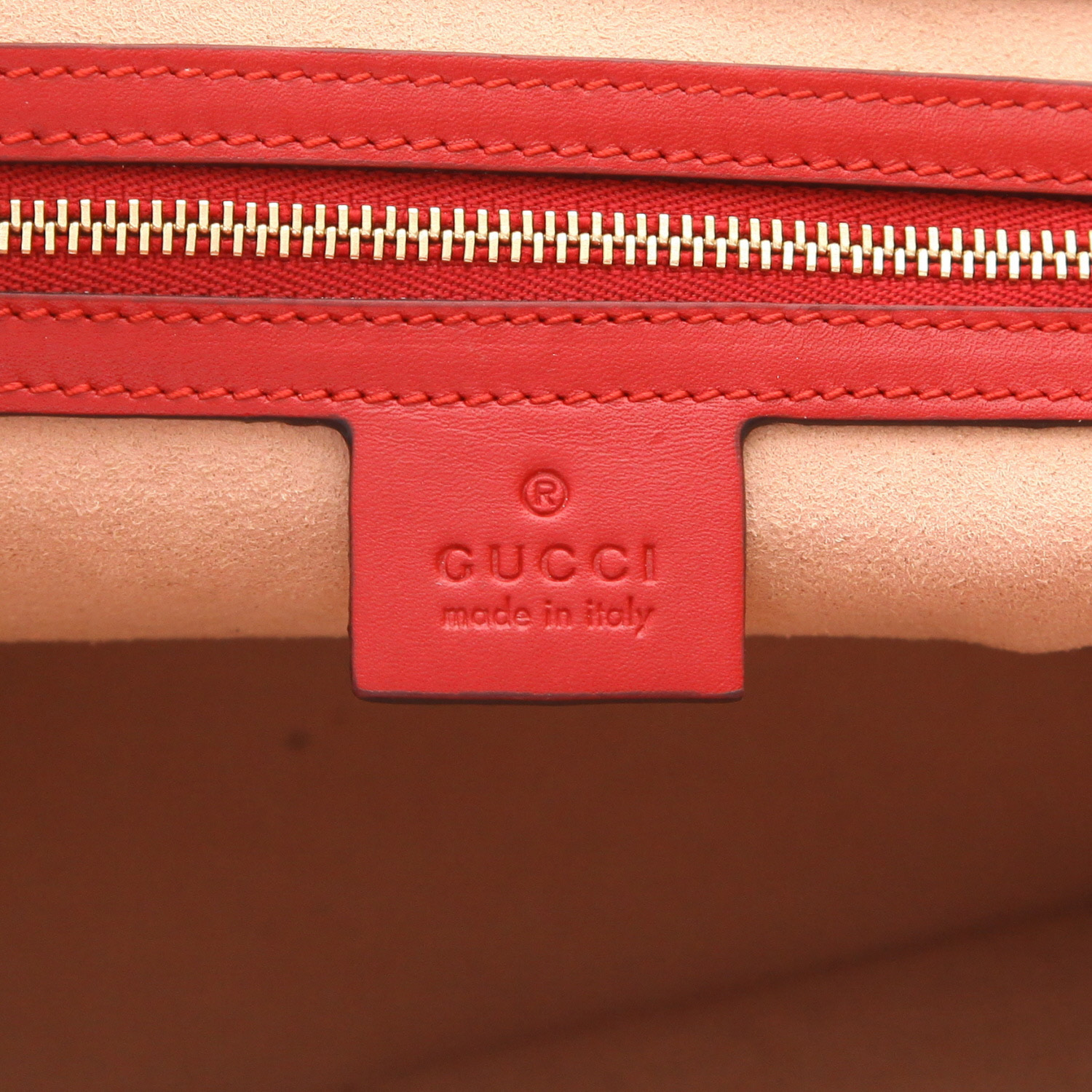 Sac à main Gucci  Diana en cuir rouge et bambou - Detail D2