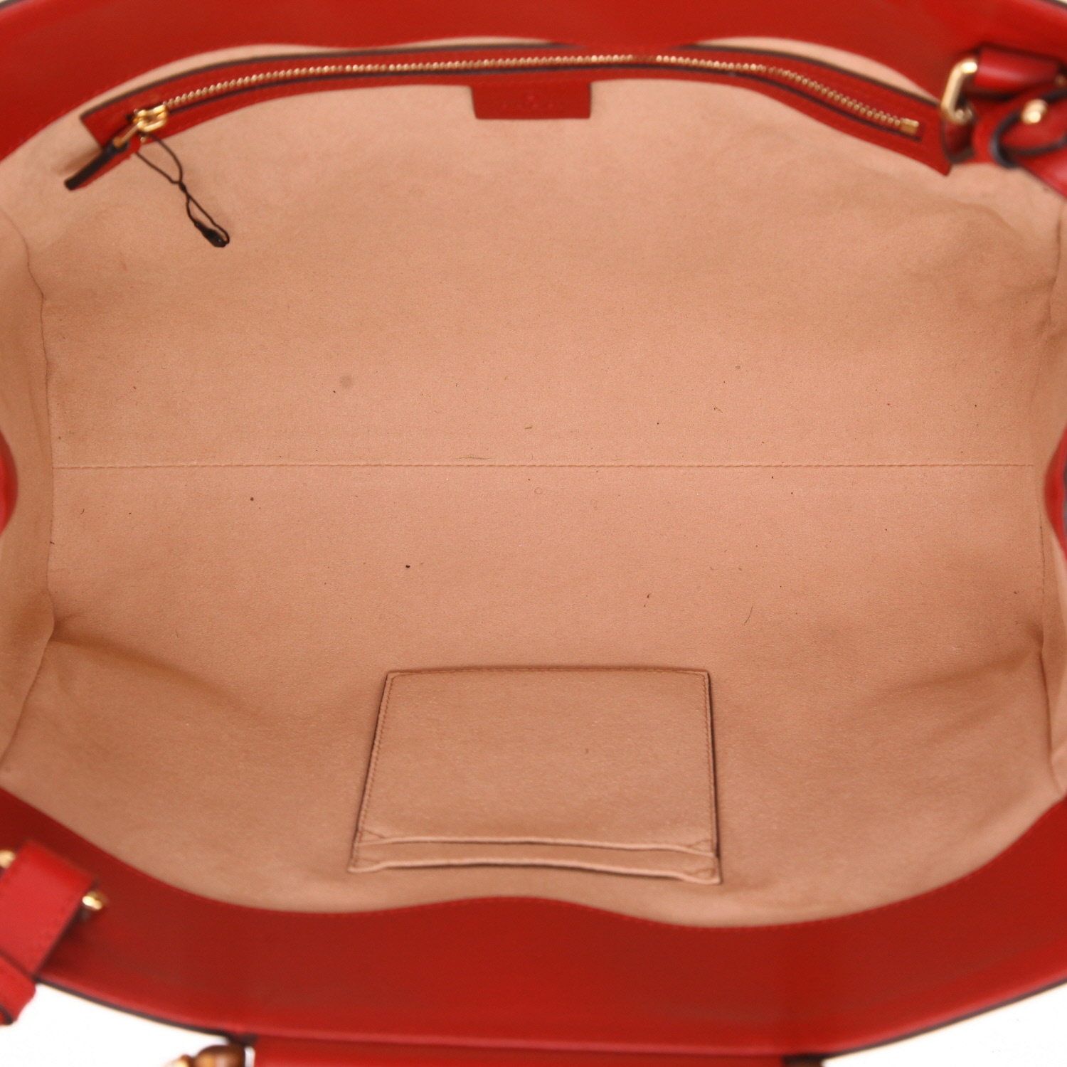 Gucci  Diana handbag  in red leather  and bamboo - Detail D3