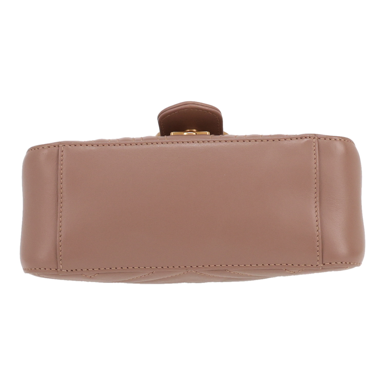 Borsa a tracolla Gucci  GG Marmont in pelle trapuntata color talpa - Detail D1