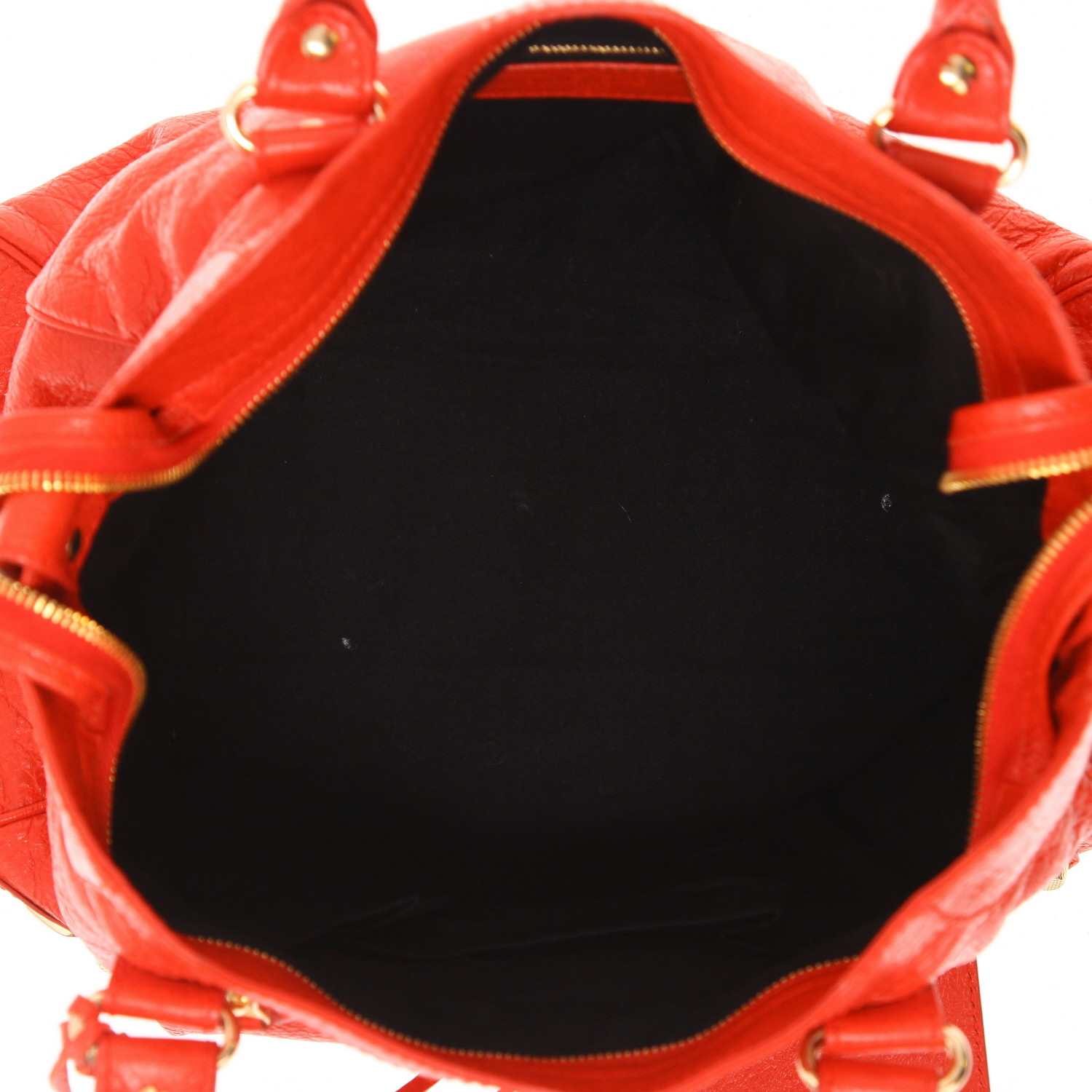 Borsa a tracolla Balenciaga  City in pelle invecchiata rossa - Detail D3