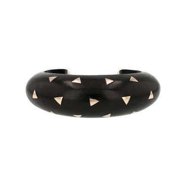 Van Cleef 
Arpels 1980's bangle in yellow gold and ebony