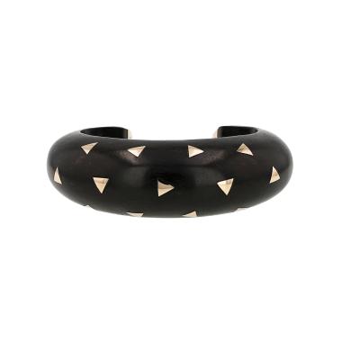 Van Cleef & Arpels bangle in yellow gold and ebony