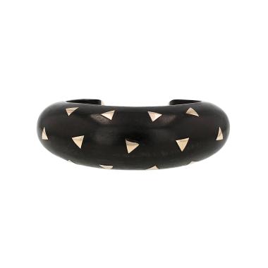 Bracciale a cerchio Van Cleef 
Arpels in oro giallo e ebano