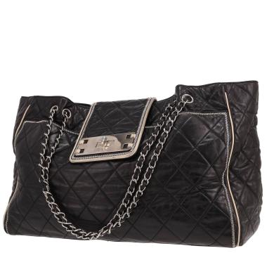 Sac cabas Chanel   en cuir matelassé noir