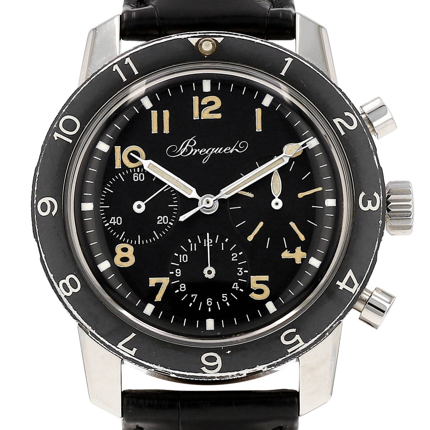 Montre Breguet Type XX en acier Vers 1980 Montre Breguet Type XX en acier Vers 1980