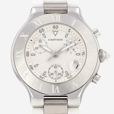 Reloj Cartier 21 Chronoscaph de acero Ref: Cartier - 2424  Circa 2000