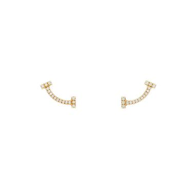 Orecchini Tiffany & Co Smile T in oro giallo e diamanti