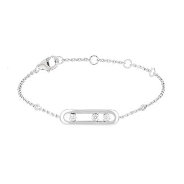 Bracelet Messika Baby Move en or blanc et diamants