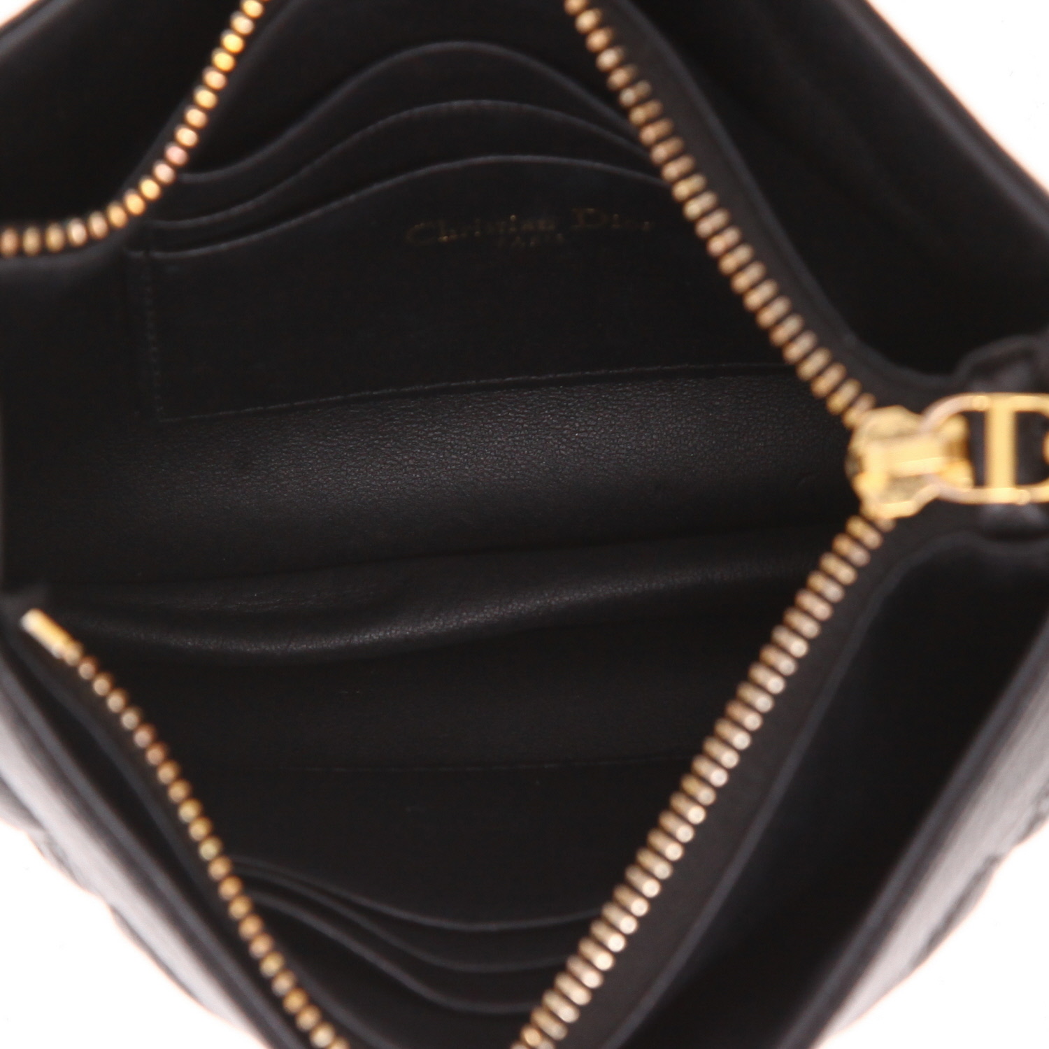 Sac bandoulière Dior  Every Dior en cuir cannage noir - Detail D3