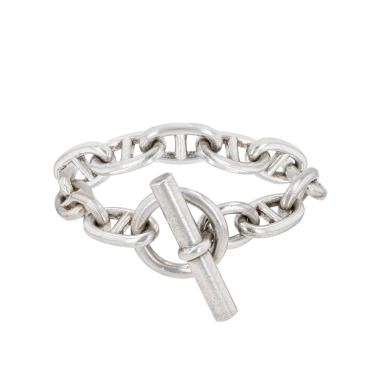 Bracelet années 1980 Hermès Chaîne d'Ancre grand modèle en argent