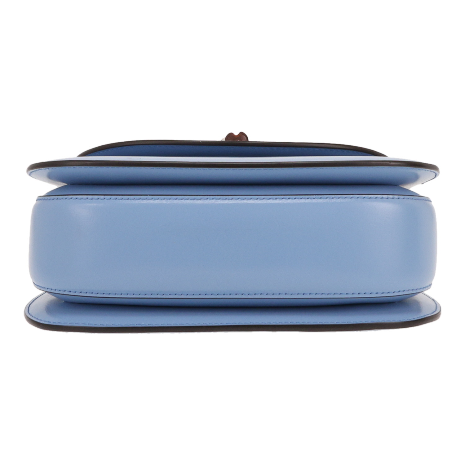 Bolso de mano Gucci  Bamboo en cuero azul y bambú - Detail D1