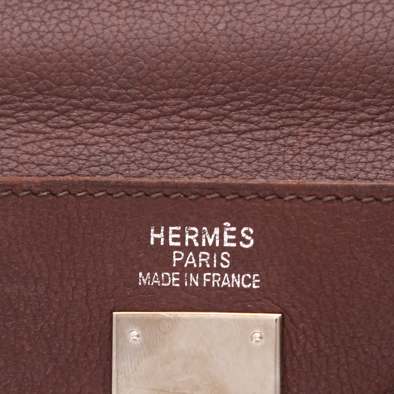Borsa Hermès  Kelly 35 cm in pelle Evercolor marrone - Detail D2