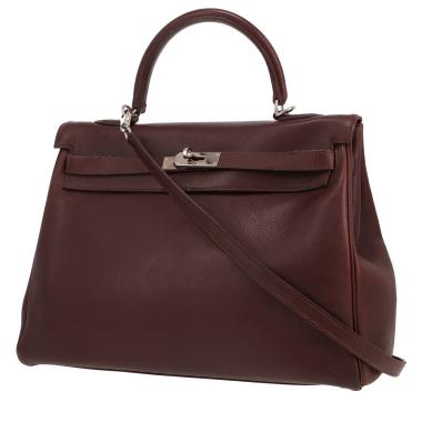 Borsa Hermès  Kelly 35 cm in pelle Evercolor marrone