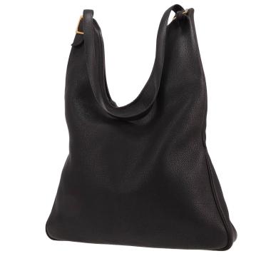 Sac porté épaule Hermès  Massai en cuir togo noir
