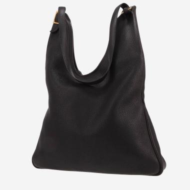 Hermès  Massai shoulder bag  in black togo leather