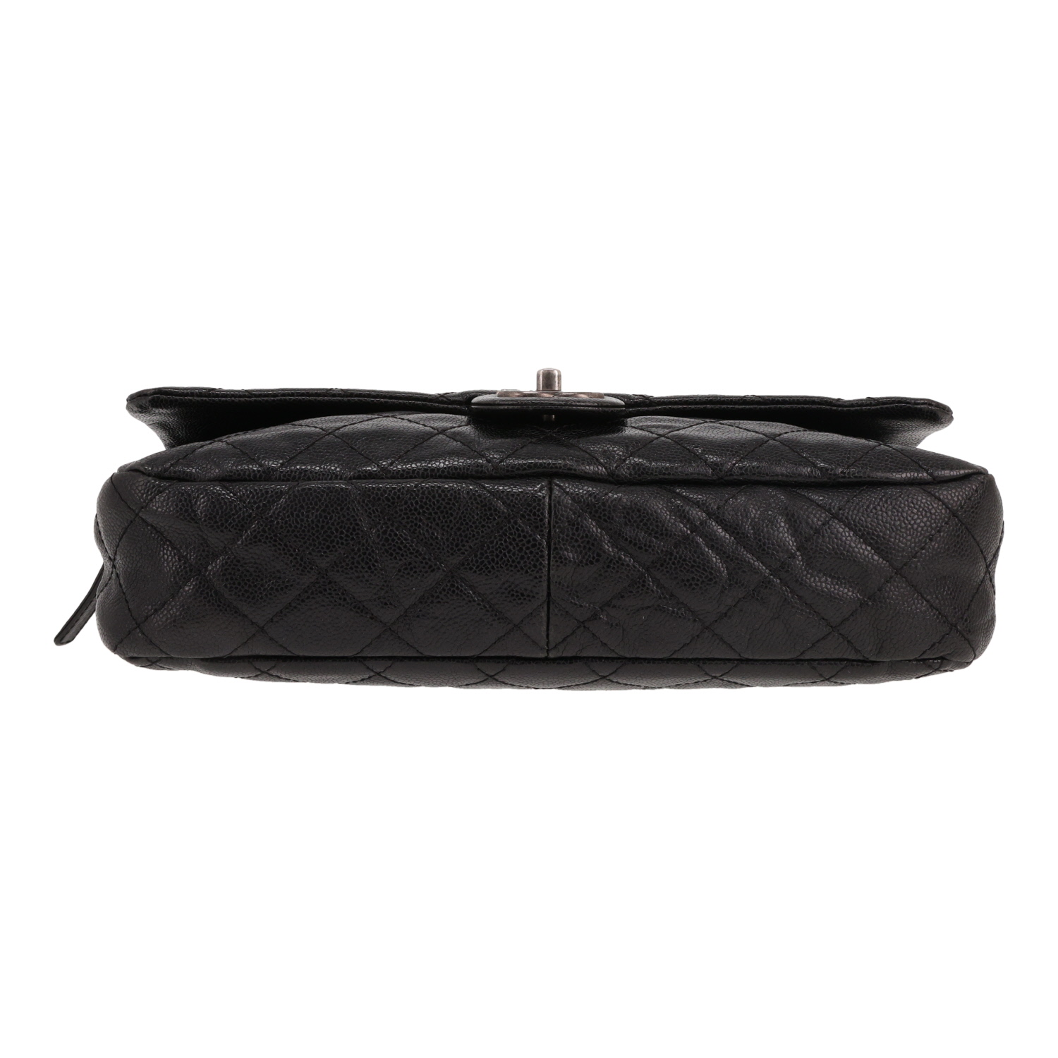 Chanel   handbag  in black quilted grained leather - Detail D1