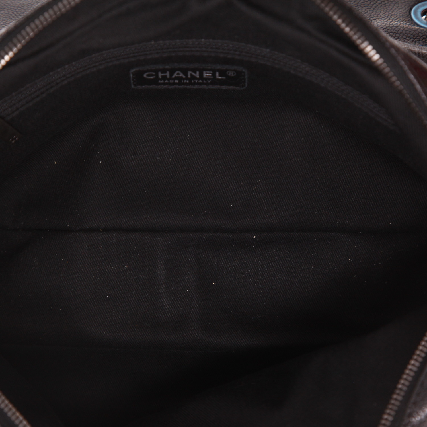 Borsa Chanel   in pelle martellata e trapuntata nera - Detail D3