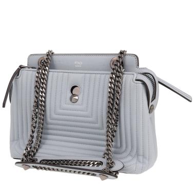 Fendi  Dotcom handbag  in blue quilted leather