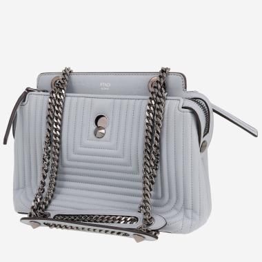 Fendi  Dotcom handbag  in blue quilted leather
