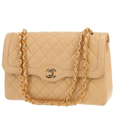 Bolso de mano Chanel  Timeless Vintage en cuero acolchado beige