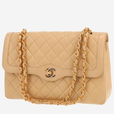 Sac à main Chanel  Timeless Vintage en cuir matelassé beige