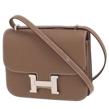 Hermès  Constance shoulder bag  in etoupe epsom leather