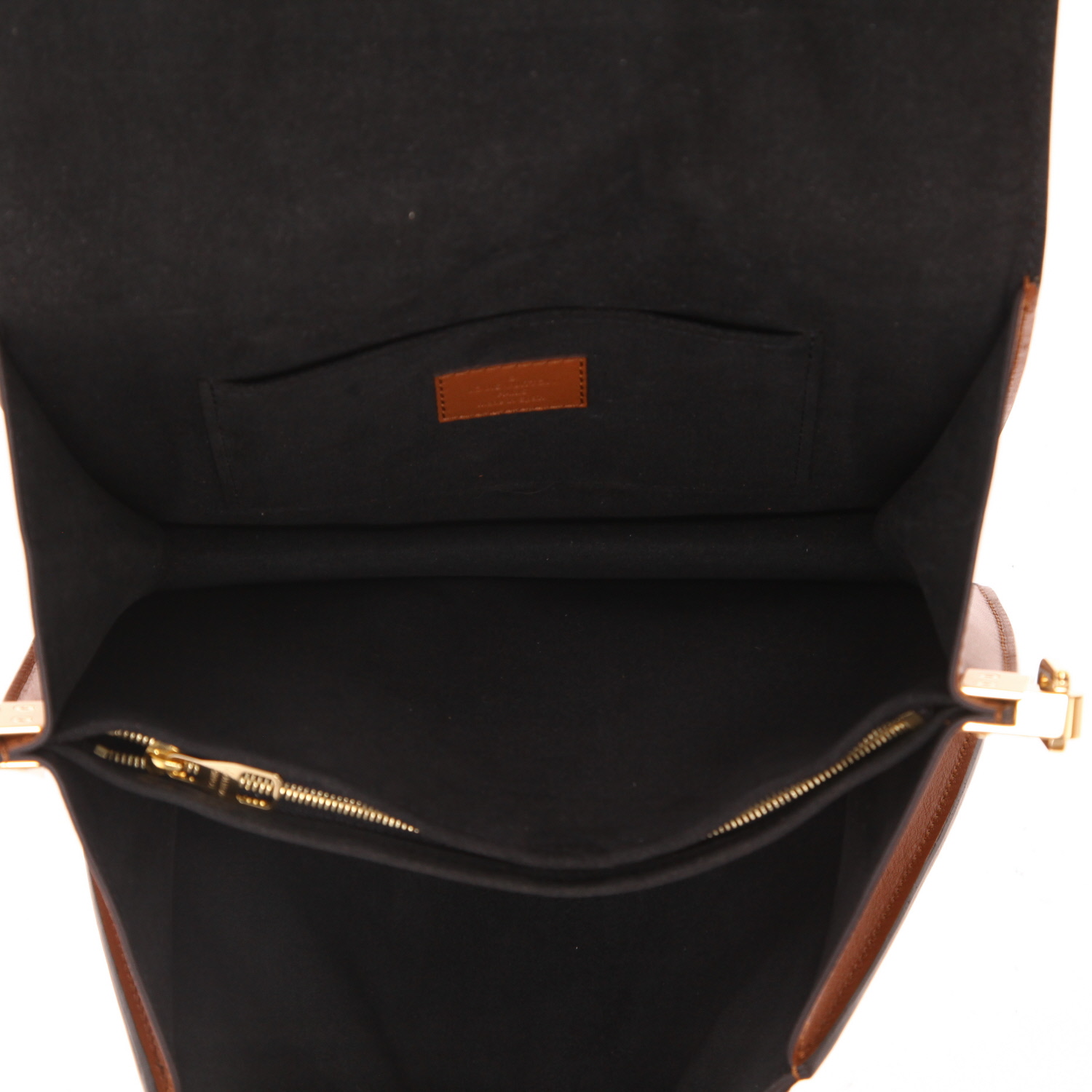 Louis Vuitton  Dauphine medium model  shoulder bag  in brown monogram canvas  and brown leather - Detail D3