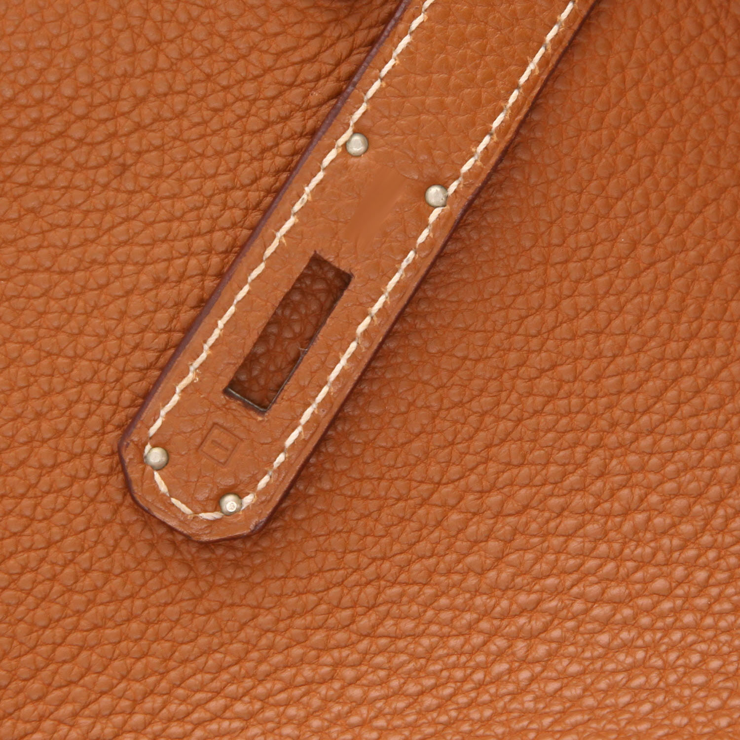 Bolso Hermès Birkin de 35 cm en piel Togo Gold - Detail D4