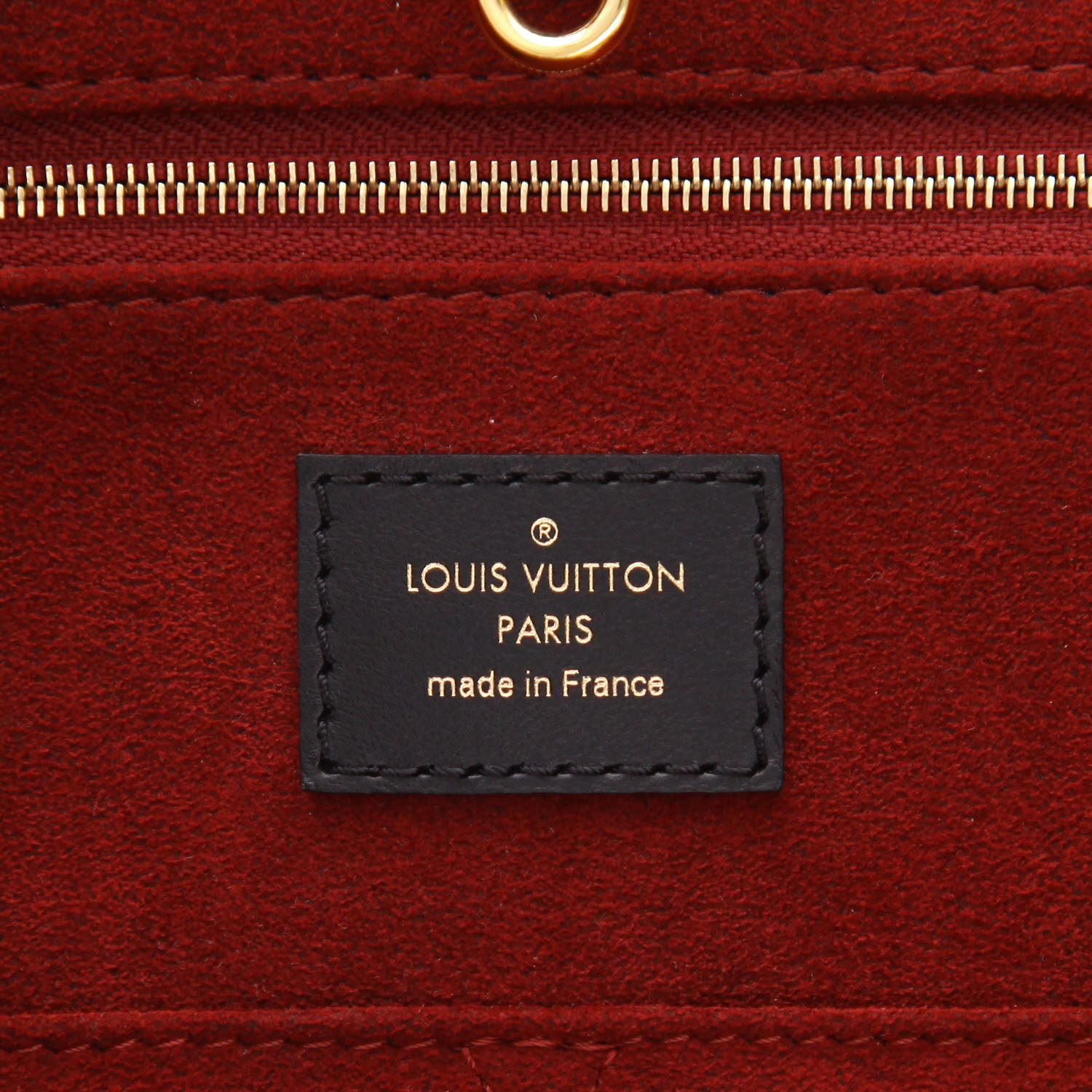 Louis Vuitton  Onthego large model  shopping bag  in black and beige two tones  monogram leather - Detail D2