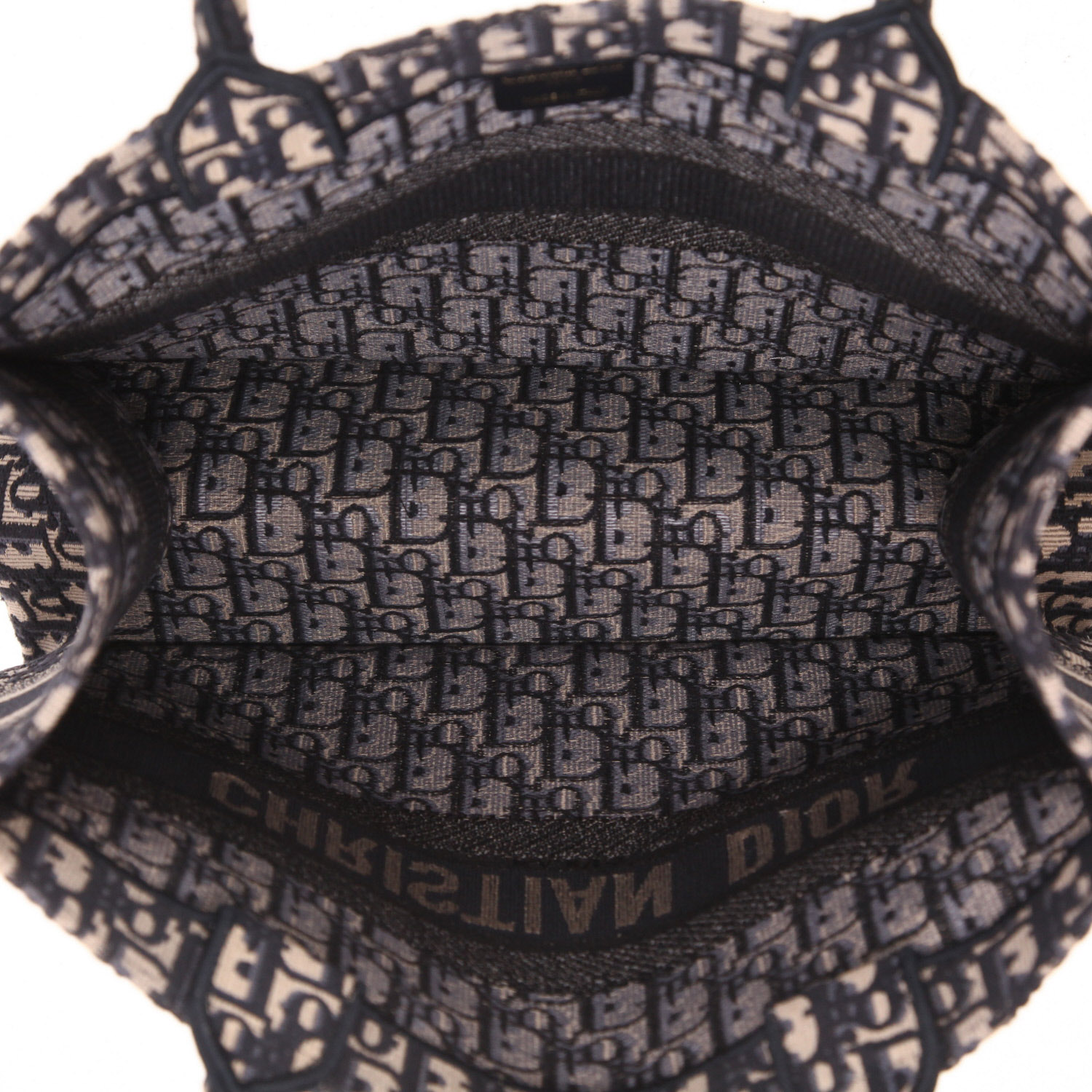 Shopping bag Dior  Book Tote in tessuto a monogramma Oblique blu e beige - Detail D3