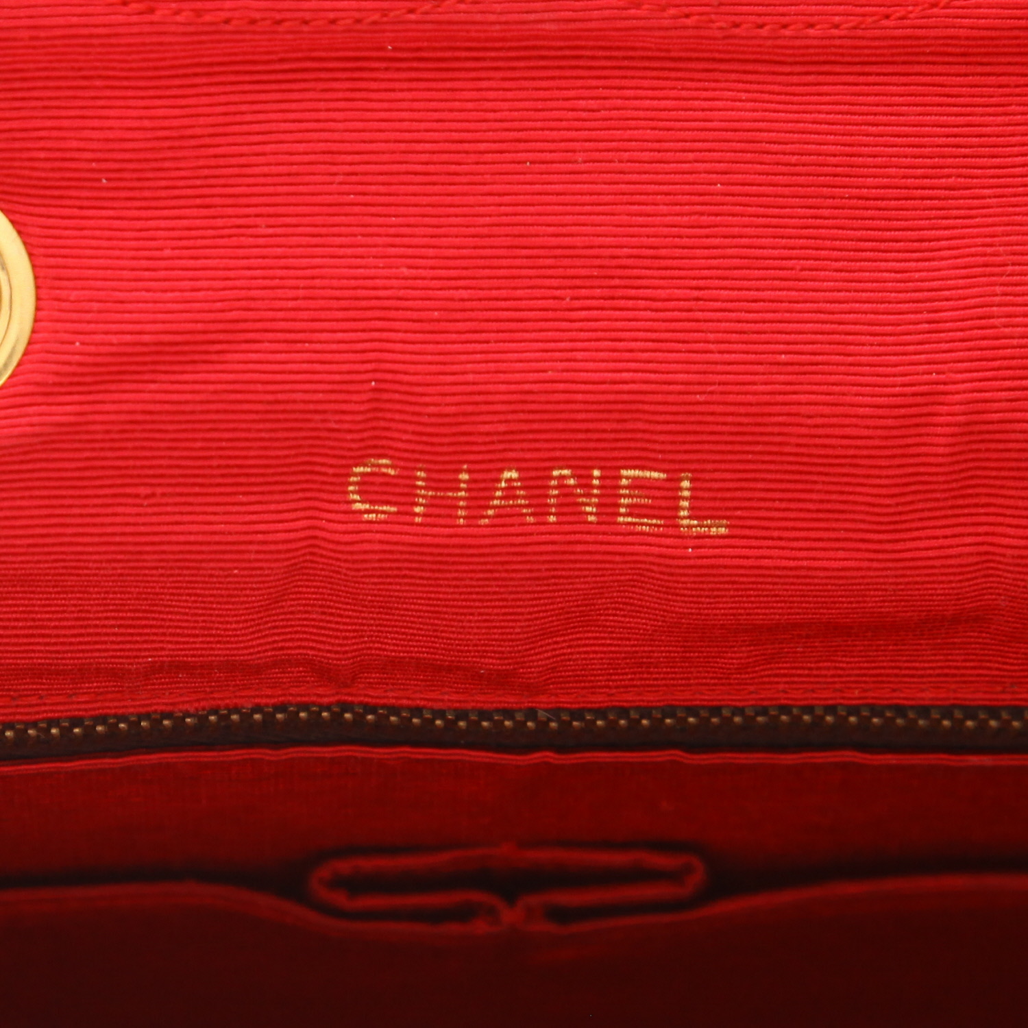 Sac à main Chanel  Vintage en jersey marron - Detail D2