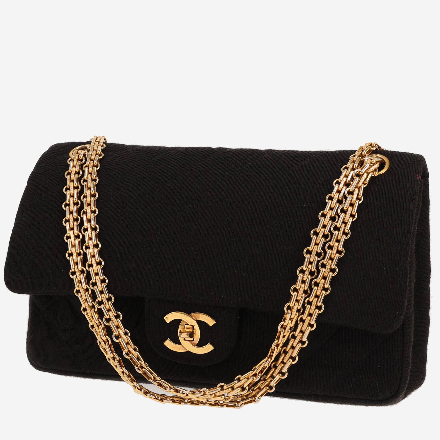 Borsa Chanel  Vintage in jersey nero