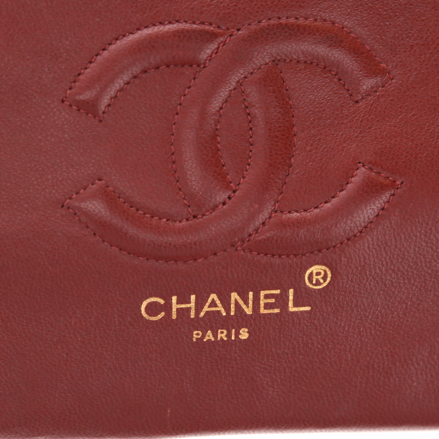 Bolso de mano Chanel  Vintage en lona acolchada negra y cuero negro - Detail D2