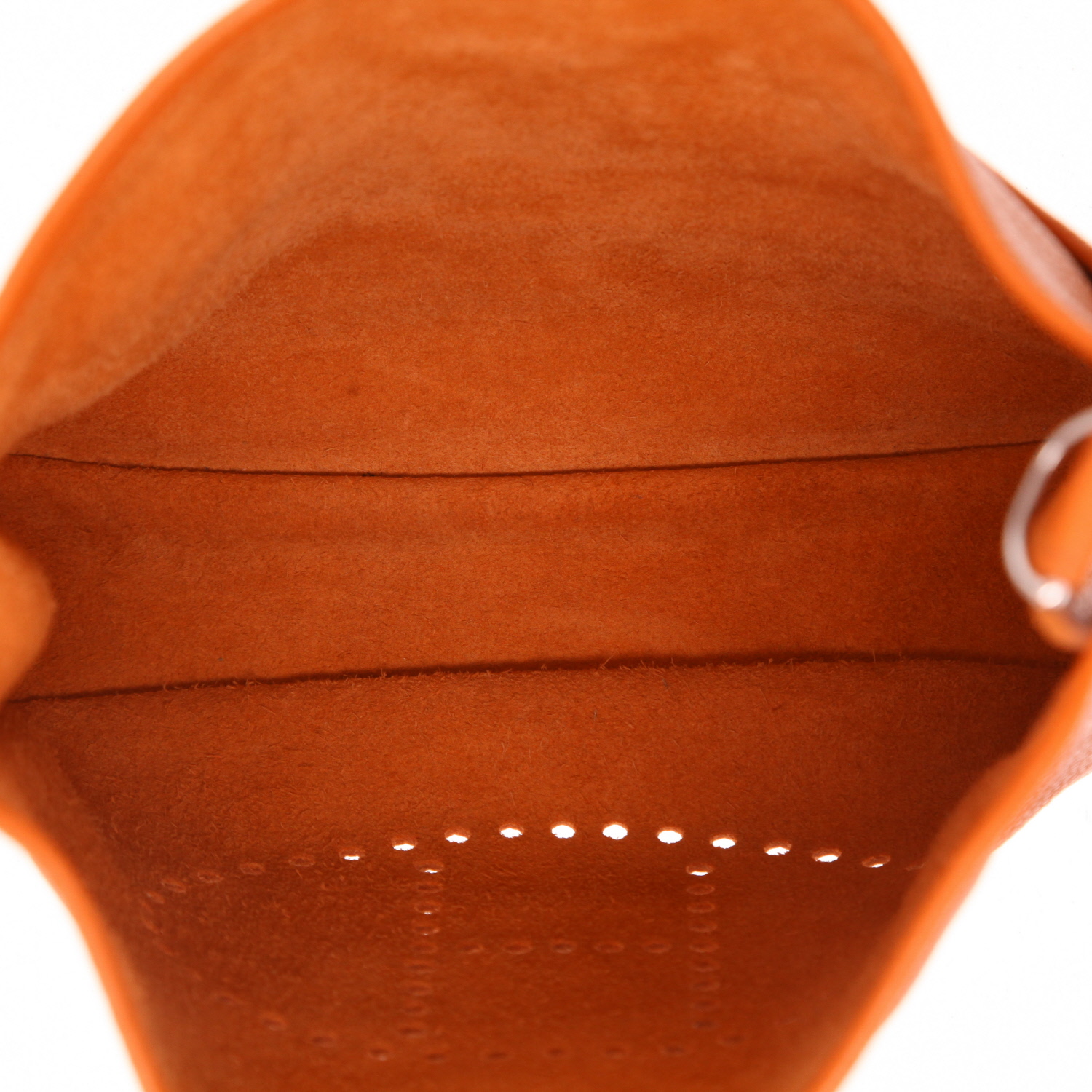 Hermès  Evelyne 29 cm shoulder bag  in orange togo leather - Detail D3