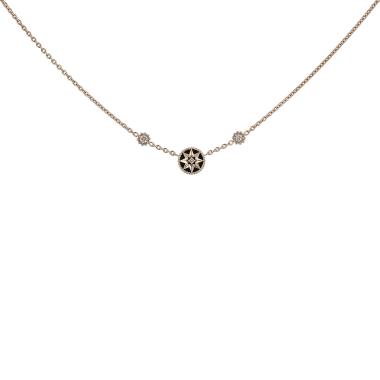 Collana Dior Rose des vents in oro rosa, onice e diamanti