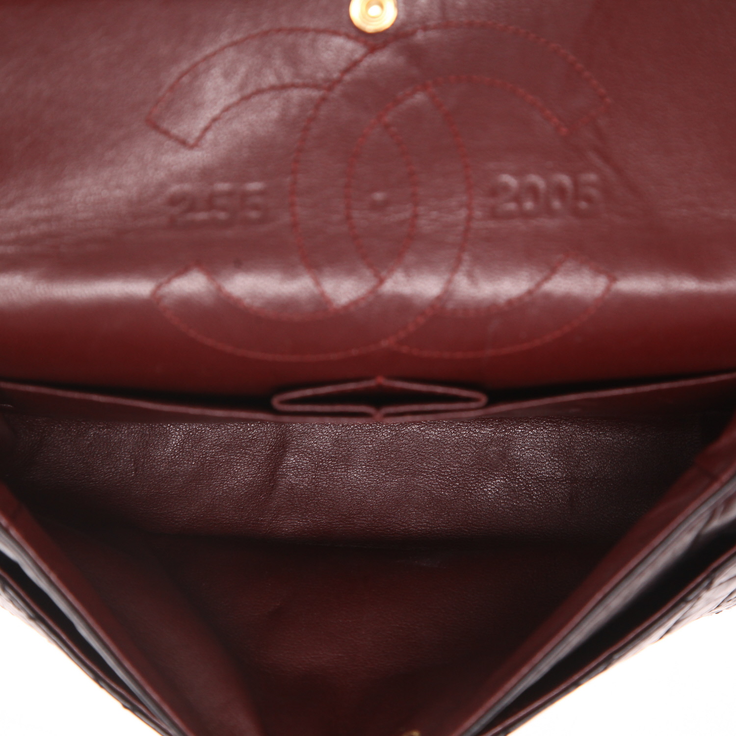 Bolso bandolera Chanel  2.55 modelo mediano  en cuero acolchado negro - Detail D3