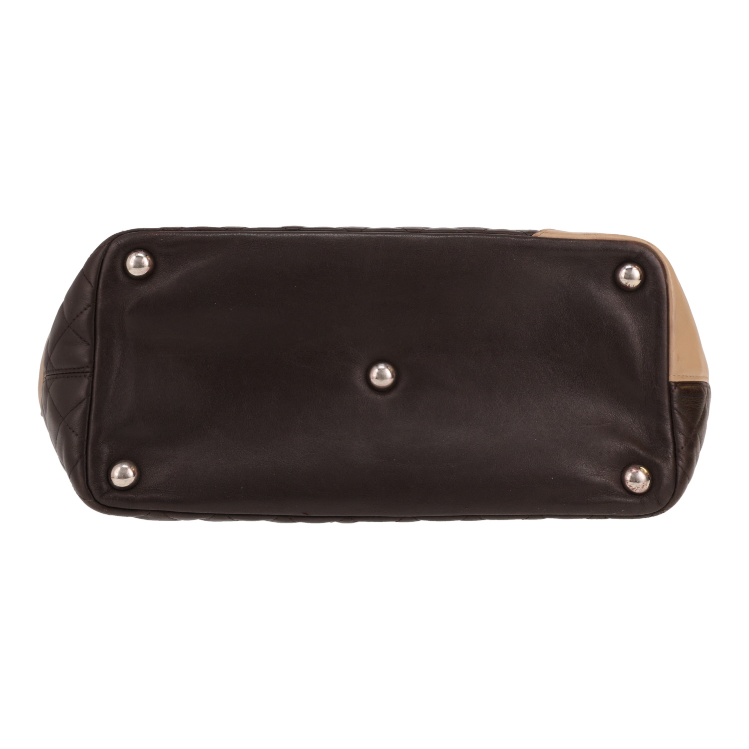 Shopping bag Chanel  Cambon in pelle trapuntata marrone - Detail D1