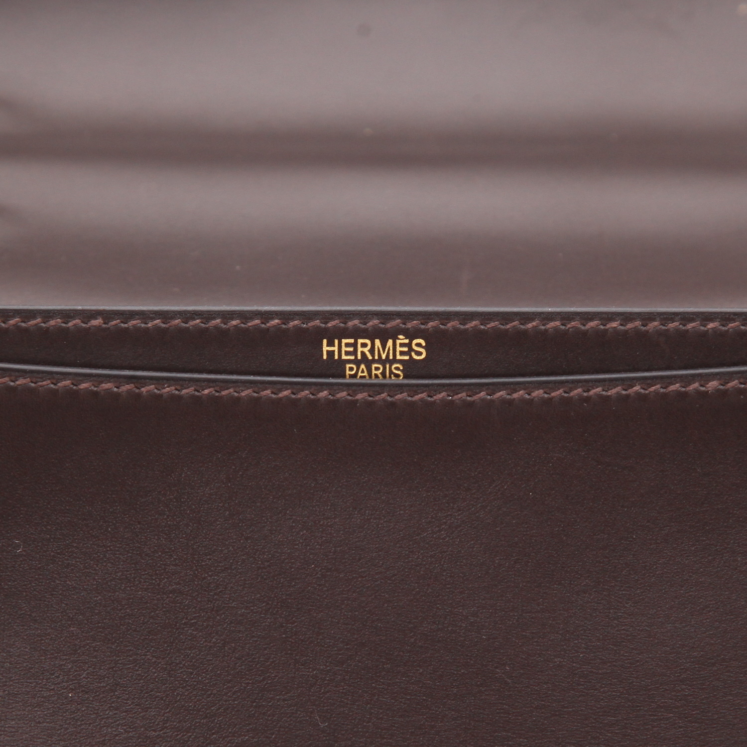 Borsa portadocumenti Hermès  Sac à dépêches in pelle box marrone - Detail D2