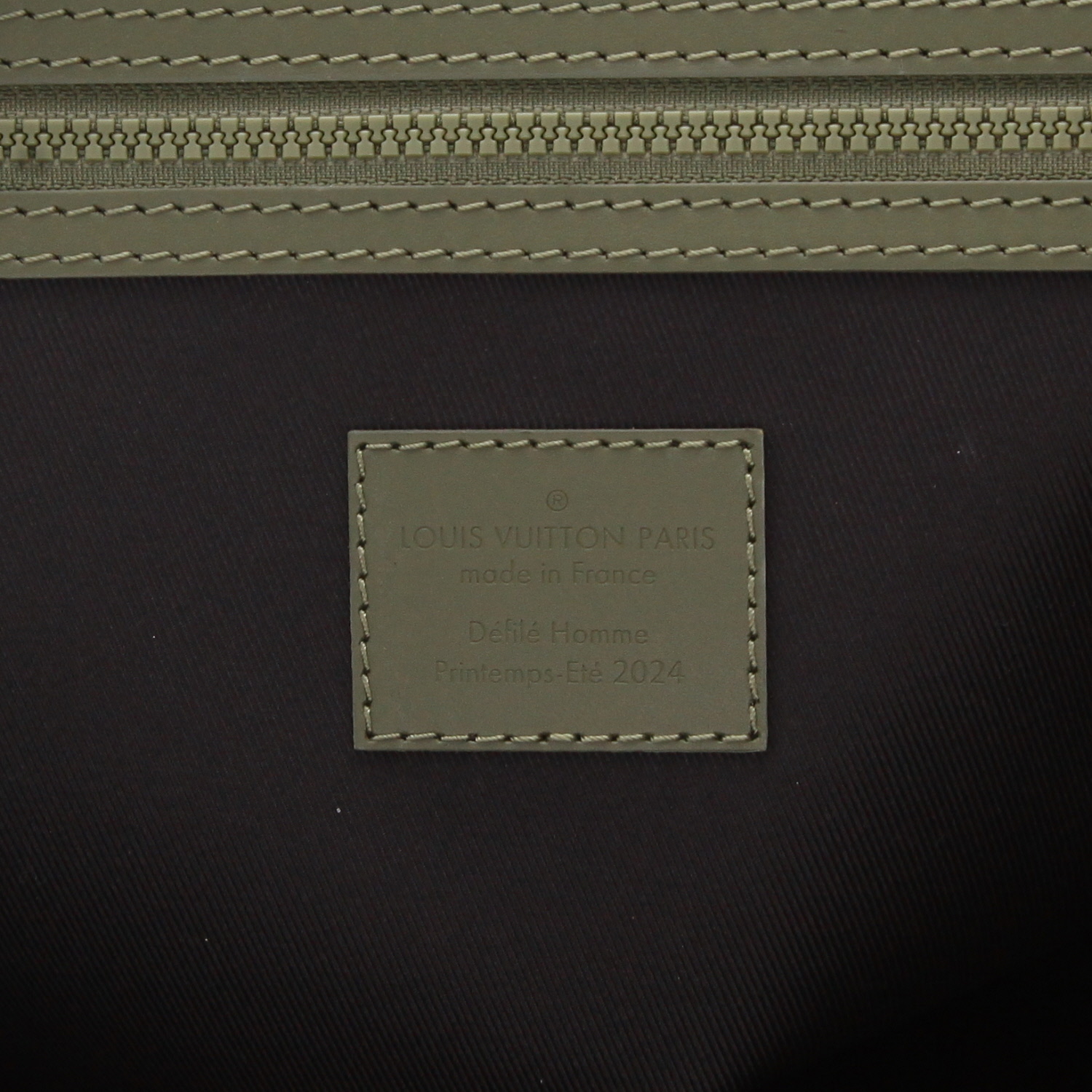 Bolsa de viaje Louis Vuitton  Keepall Editions Limitées en lona a cuadros verde marrón y negra - Detail D2