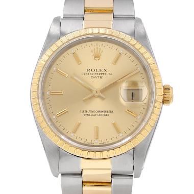 Reloj Rolex Oyster Perpetual Date de oro y acero Ref: Rolex - 15223  Circa 1988
